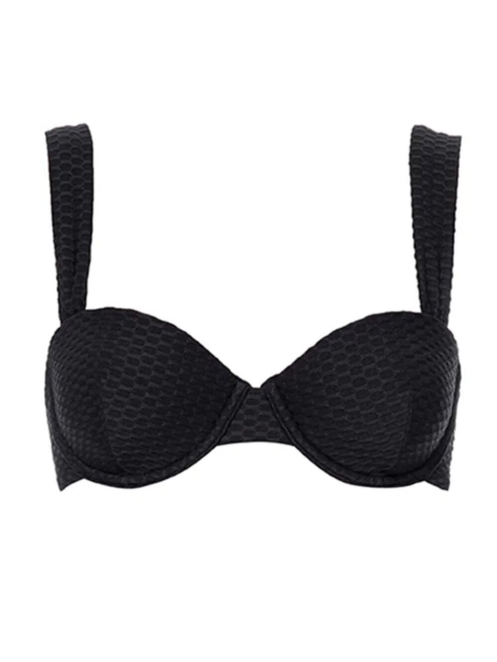 Vetchy Hamptons Underwire Bikini Top in Black - Size M DD+